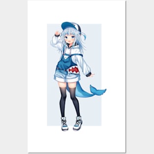 Cute Gawr Gura in her Cute Outfit! Posters and Art